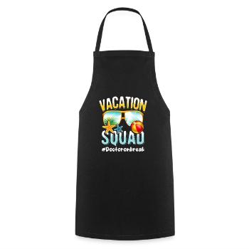 Doctor Vacation Squad #Doctoronbreak - Tablier de cuisine - noir - Devant - AI Model Male 185 dark (185cm)