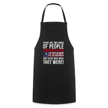 Drapeau du Libéria Libériens - Tablier de cuisine - noir - Devant - AI Model Male 185 dark (185cm)