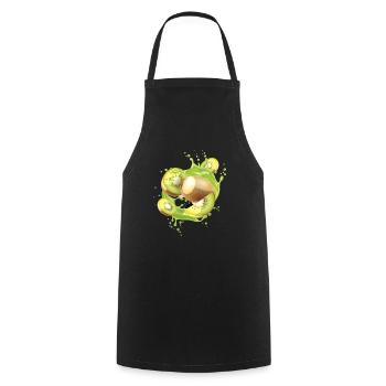 Kiwi - Cooking Apron - black - Front - AI Model Male 185 dark (185cm)