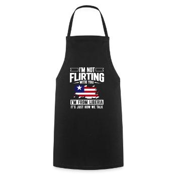Drapeau du Libéria Libériens - Tablier de cuisine - noir - Devant - AI Model Male 185 dark (185cm)