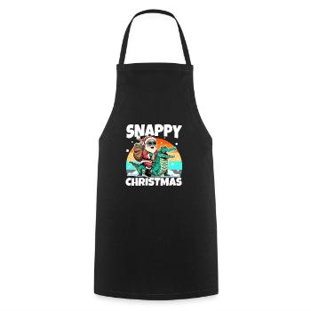 Snappy christmas - Cooking Apron - black - Front - AI Model Male 185 dark (185cm)