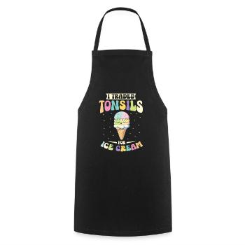 Tonsillectomy, recovery, tonsillectomy - Cooking Apron - black - Front - AI Model Male 185 dark (185cm)