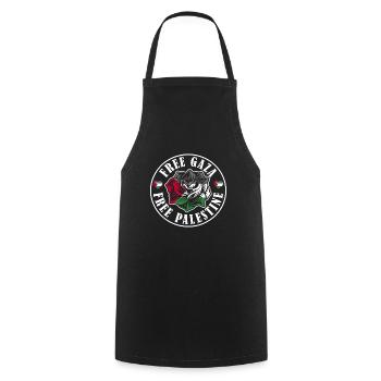 Drapeau de la Palestine Drapeau - Tablier de cuisine - noir - Devant - AI Model Male 185 dark (185cm)