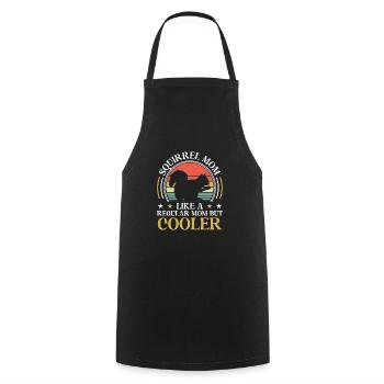 Retro Forest Animal Women Vintage Squirrel Mom - Cooking Apron - black - Front - AI Model Male 185 dark (185cm)