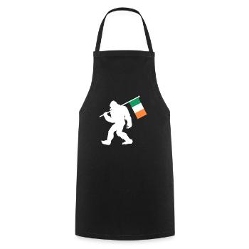 Ireland Bigfoot - Cooking Apron - black - Front - AI Model Male 185 dark (185cm)