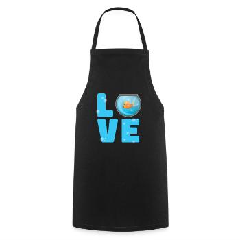Aquarium - Cooking Apron - black - Front - AI Model Male 185 dark (185cm)