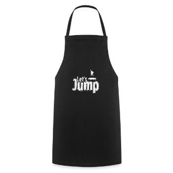 Let's Jump Trampoline Jumping Sport Hobby - Cooking Apron - black - Front - AI Model Male 185 dark (185cm)