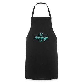 que l’Acroyoga commence le sport de remise en forme - Tablier de cuisine - noir - Devant - AI Model Male 185 dark (185cm)