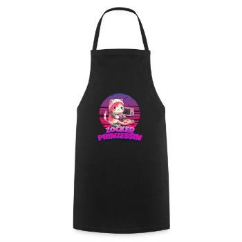 Video Spieler Frauen Zocker Prinzessin Gaming - Kochschürze - Schwarz - Vorne - AI Model Male 185 dark (185cm)