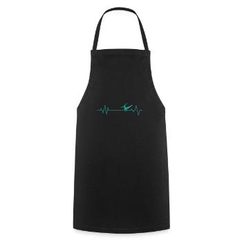 Ligne Heartbeat Acroyoga Sport Fitness - Tablier de cuisine - noir - Devant - AI Model Male 185 dark (185cm)