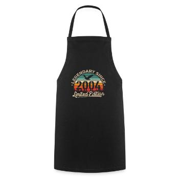 Légendaire depuis 2004 Vintage Cadeau Anniversaire - Tablier de cuisine - noir - Devant - AI Model Male 185 dark (185cm)