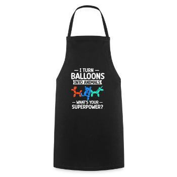 Balloon Animal Party Balloon Artist - Cooking Apron - black - Front - AI Model Male 185 dark (185cm)