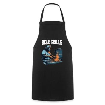 Bear Grills Barbecue BBQ Grillades Camping Sauvage - Tablier de cuisine - noir - Devant - AI Model Male 185 dark (185cm)