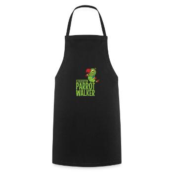 Official Parrot Walker Animal Tropics Bird - Cooking Apron - black - Front - AI Model Male 185 dark (185cm)