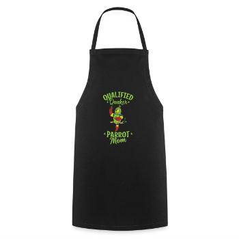 Qualified Quaker Parrot Mom Animal Bird - Cooking Apron - black - Front - AI Model Male 185 dark (185cm)