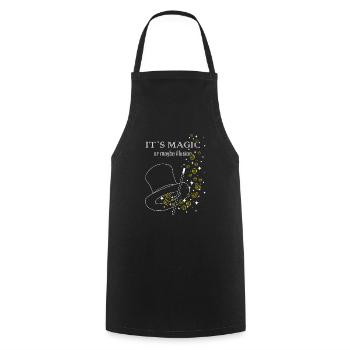 Illusionniste Tour de magie Chapeau de sorcier Magicien - Tablier de cuisine - noir - Devant - AI Model Male 185 dark (185cm)