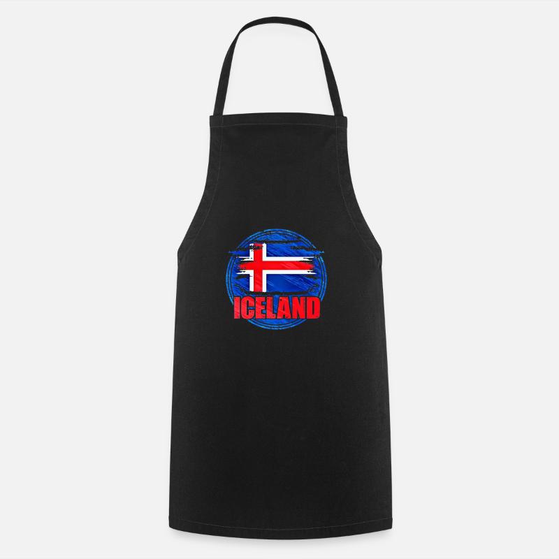 Islande - Tablier de cuisine - noir