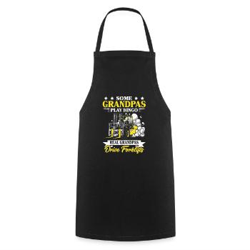 Grandpas Drive Forklifts Grandfather Men Forklift - Cooking Apron - black - Front - AI Model Male 185 dark (185cm)