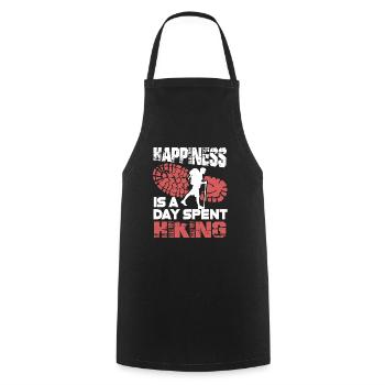 Hiking Happiness Is A Day Spent Hiking - Cooking Apron - black - Front - AI Model Male 185 dark (185cm)