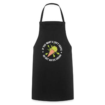 Pickleball If You Want A Soft Serve Go Get Ice - Cooking Apron - black - Front - AI Model Male 185 dark (185cm)