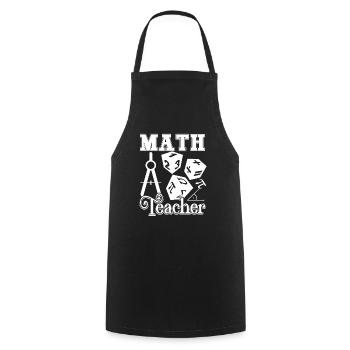 Proud To Be A Math Teacher - Cooking Apron - black - Front - AI Model Male 185 dark (185cm)