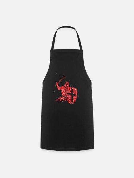 Crusader Knights Templar Crusader Order - Cooking Apron - black