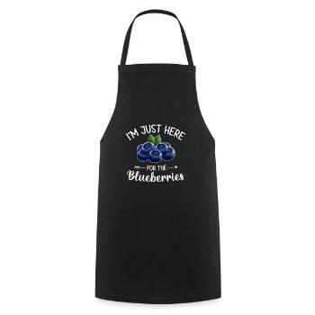 Myrtille, Fruits, Myrtille - Tablier de cuisine - noir - Devant - AI Model Male 185 dark (185cm)
