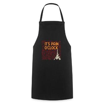 Its Pain O Clock Lifestyle Sayings Habits Quotes - Kochschürze - Schwarz - Vorne - AI Model Male 185 dark (185cm)