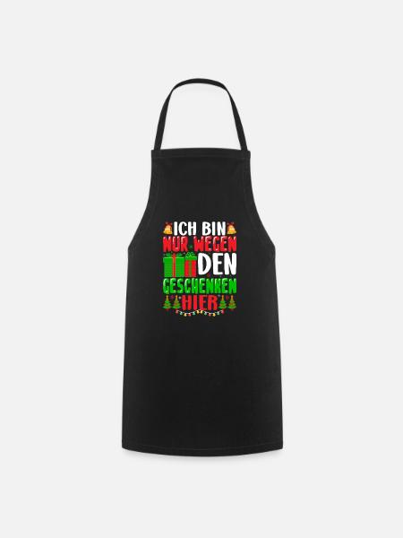 Geschenk Weihnachten Heiligabend - Kochschürze - Schwarz