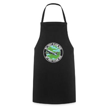 My First Airplane Ride Vacation Trip Solo - Cooking Apron - black - Front - AI Model Male 185 dark (185cm)