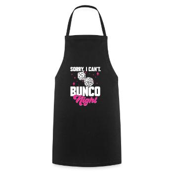 Jeu de dés Bunco - Tablier de cuisine - noir - Devant - AI Model Male 185 dark (185cm)