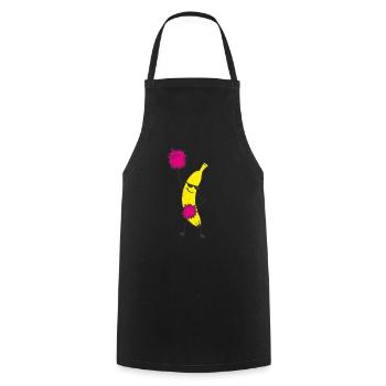 Banana, Banana, Tropical Fruits, Fruit, Fruit - Cooking Apron - black - Front - AI Model Male 185 dark (185cm)