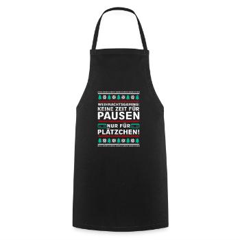 Zocker Pausen Nur für Plätzchen Weihnachten - Kochschürze - Schwarz - Vorne - AI Model Male 185 dark (185cm)