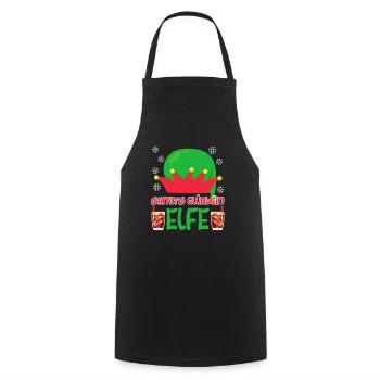 Glühwein Elfe Santa Weihnachtsmarkt - Kochschürze - Schwarz - Vorne - AI Model Male 185 dark (185cm)