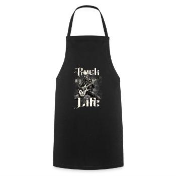 Rock My Life Vintage Retro 80s Music Lets - Cooking Apron - black - Front - AI Model Male 185 dark (185cm)