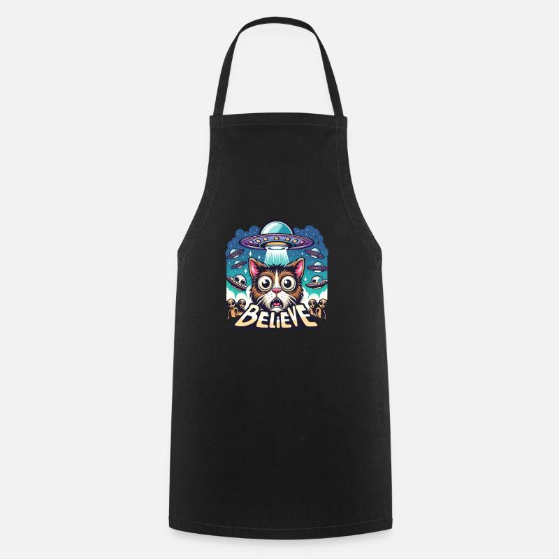 Drôle Alien Alien Croire - Tablier de cuisine - noir