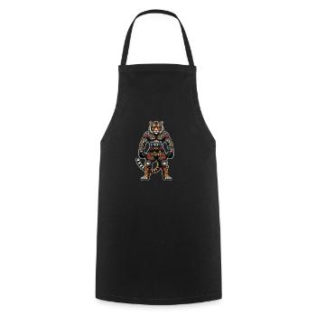 Muay Thai und Thaiboxen Tiger - Kochschürze - Schwarz - Vorne - AI Model Male 185 dark (185cm)