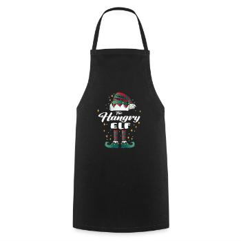 hangry Elf funny Family Christmas Weihnachten - Kochschürze - Schwarz - Vorne - AI Model Male 185 dark (185cm)