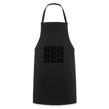 Senior 24 Graduation Class of 2024 Groovy Senior 2 - Cooking Apron - black - Front - AI Model Male 185 dark (185cm)