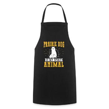 Chien de prairie - Tablier de cuisine - noir - Devant - AI Model Male 185 dark (185cm)