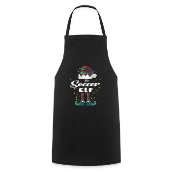 soccer Elf funny Family Christmas Weihnachten - Kochschürze - Schwarz - Vorne - AI Model Male 185 dark (185cm)