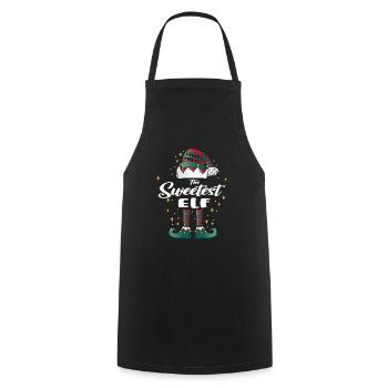 sweetest elf funny Family Christmas Christmas - Cooking Apron - black - Front - AI Model Male 185 dark (185cm)