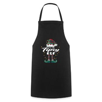 tipsy Elf funny Family Christmas Weihnachten - Kochschürze - Schwarz - Vorne - AI Model Male 185 dark (185cm)