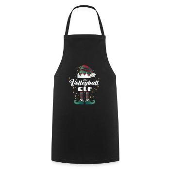 volleyball Elf funny Family Christmas Weihnachten - Kochschürze - Schwarz - Vorne - AI Model Male 185 dark (185cm)
