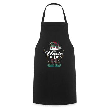 uncle Elf funny Family Christmas Weihnachten - Kochschürze - Schwarz - Vorne - AI Model Male 185 dark (185cm)