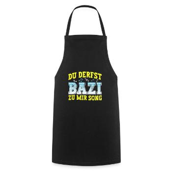Boarisch Du Derfst Bazi zu mia Song Bayern Shirt - Kochschürze - Schwarz - Vorne - AI Model Male 185 dark (185cm)