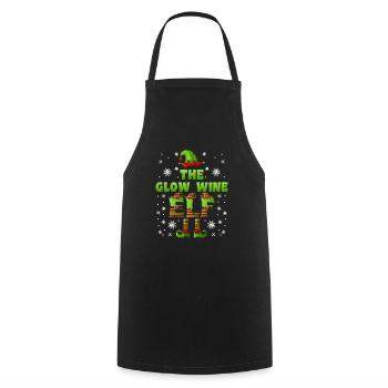 Glühwein Elfe Wichtel Weihnachtsmarkt - Kochschürze - Schwarz - Vorne - AI Model Male 185 dark (185cm)