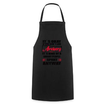 It's Okay If You Don't Like archery - Cooking Apron - black - Front - AI Model Male 185 dark (185cm)