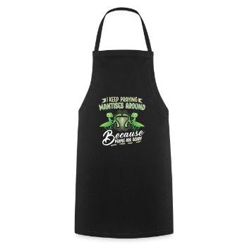 Praying mantis lover, insect enthusiast, - Cooking Apron - black - Front - AI Model Male 185 dark (185cm)