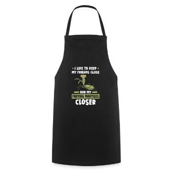 Praying mantis lover, insect enthusiast, - Cooking Apron - black - Front - AI Model Male 185 dark (185cm)